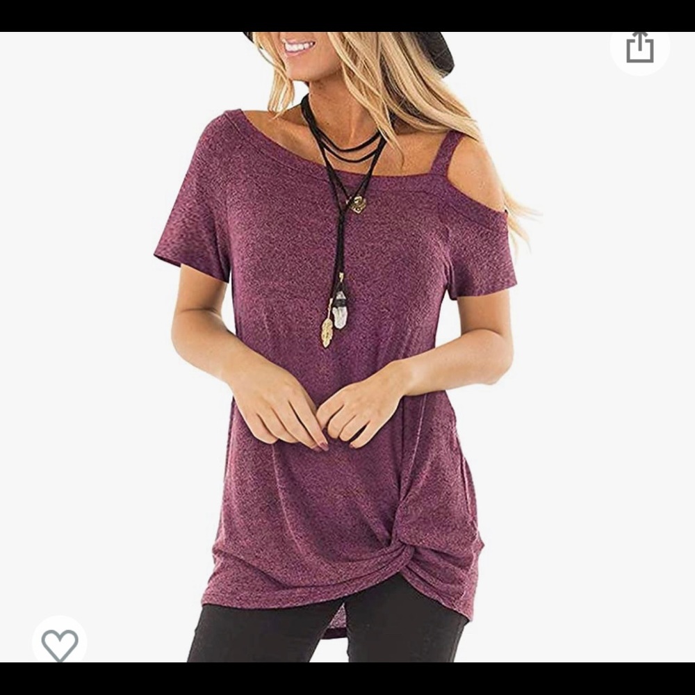 NWOT casual cold shoulder short sleeve tshirt